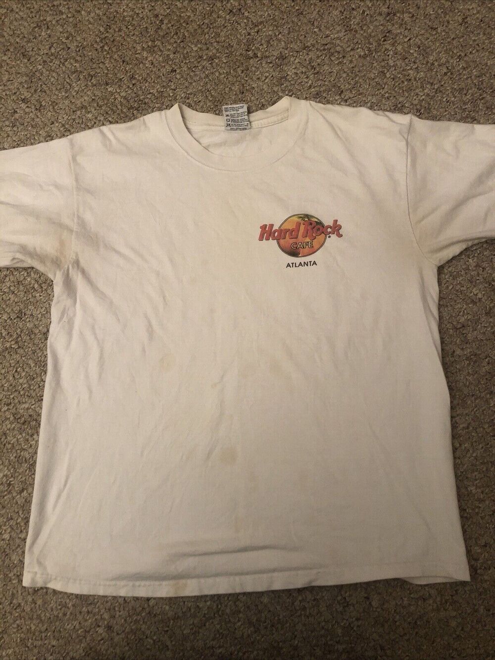 Vintage Hard Rock Atlanta Premium Quality Heavy Tee Shirt Large HRC Built on R&R